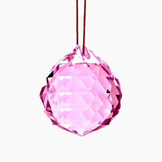 Crystal Ball Pink, Pink Glass Sphere