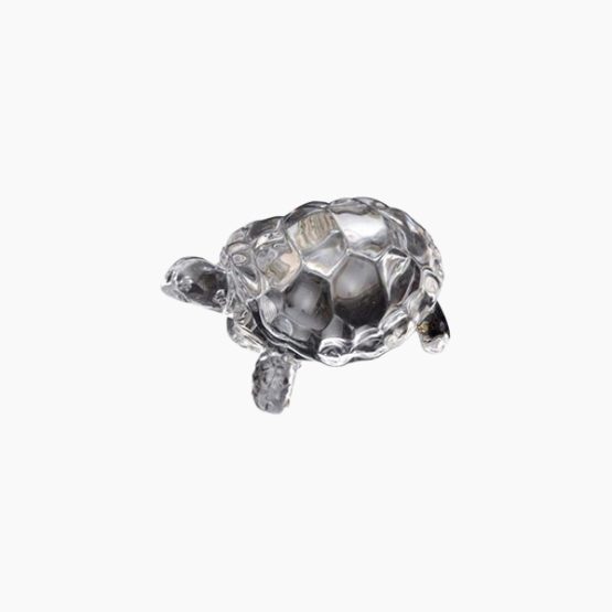Crystal Tortoise Small, Safed Sphatik Turtle