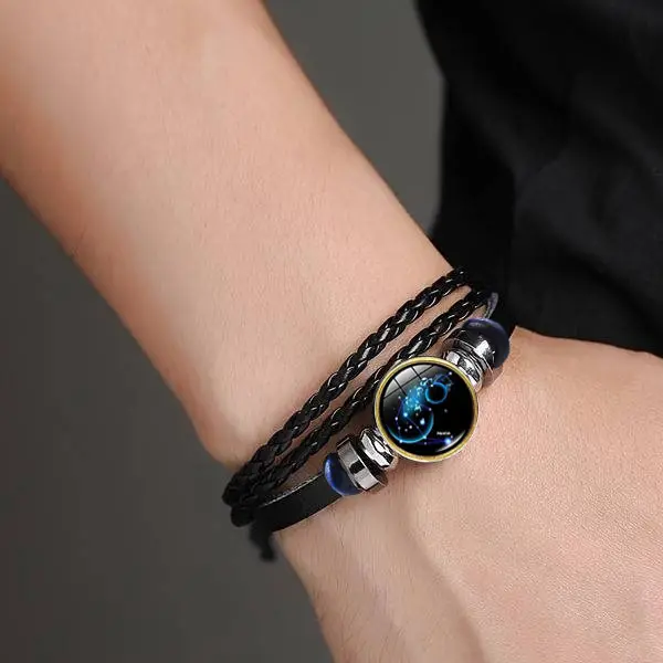 Aquarius Leather Bracelet