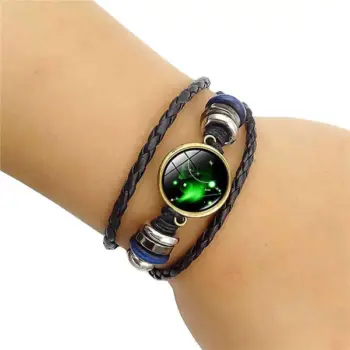 Aries Zodiac Sign Bracelet, Aries Leather Bracelet, मेष राशि ब्रेसलेट