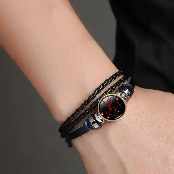 Cancer Leather Bracelet