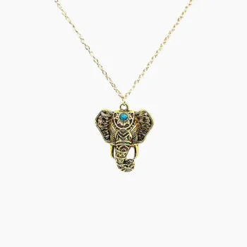 Elephant Face Necklace (हाथी लॉकेट)