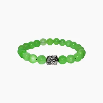 Emerald Bead Bracelet, Panna Stone Cut Bracelet, Emerald Stone Bracelet, पन्ना स्टोन ब्रेसलेट