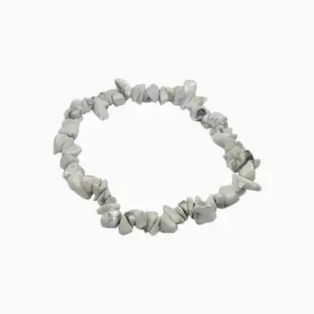 Grey Stone Cut Bracelet, Grey Gemstone Bracelet, Grey Bead Bracelet, सफ़ेद सुलेमानी रत्न ब्रेसलेट