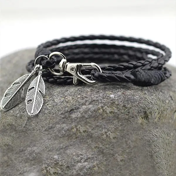 Leather Wing Bracelet