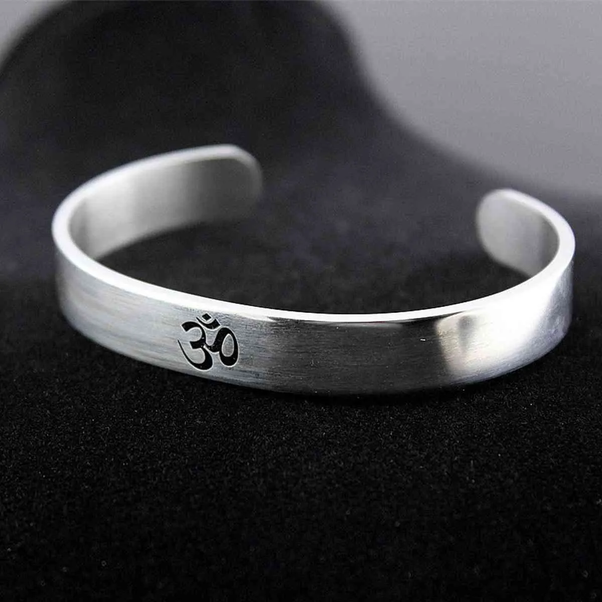 Om Silver Bracelet