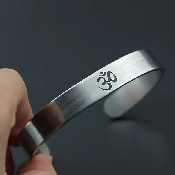 Om Silver Bracelet