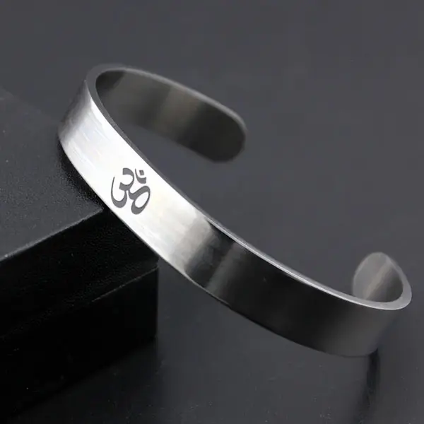 Om Silver Bracelet