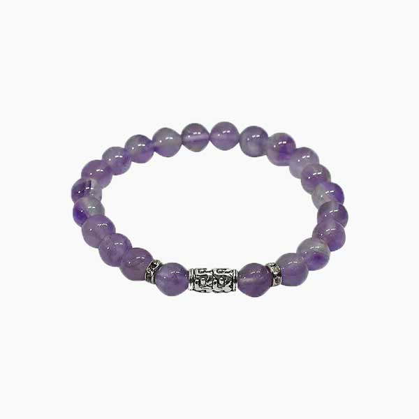 Purple Stone Bracelet, Amethyst Beads Bracelet, Purple Stone Bracelet, amethyst gemstone bracelet, कटेला रत्न ब्रेसलेट