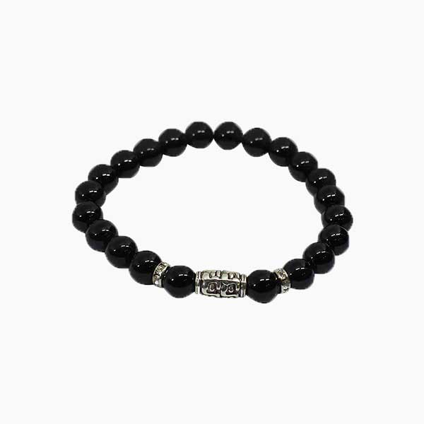 Kali Agate Bracelet, Black Hakik Bracelet, Black Obsidian Stone Bracelet, काला हकिक ब्रेसलेट