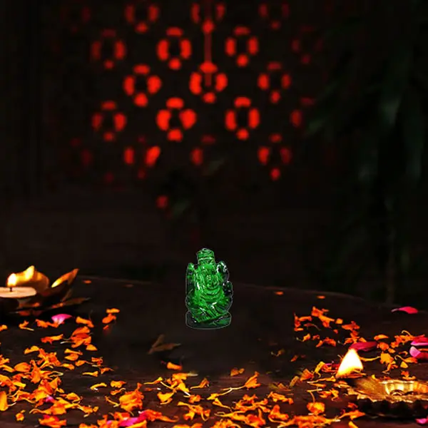 Green Crystal Ganesha