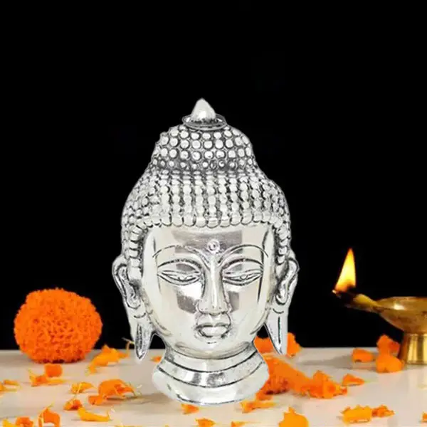 Silver Buddha Head