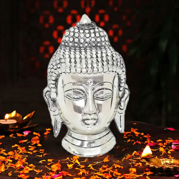 Silver Buddha Head