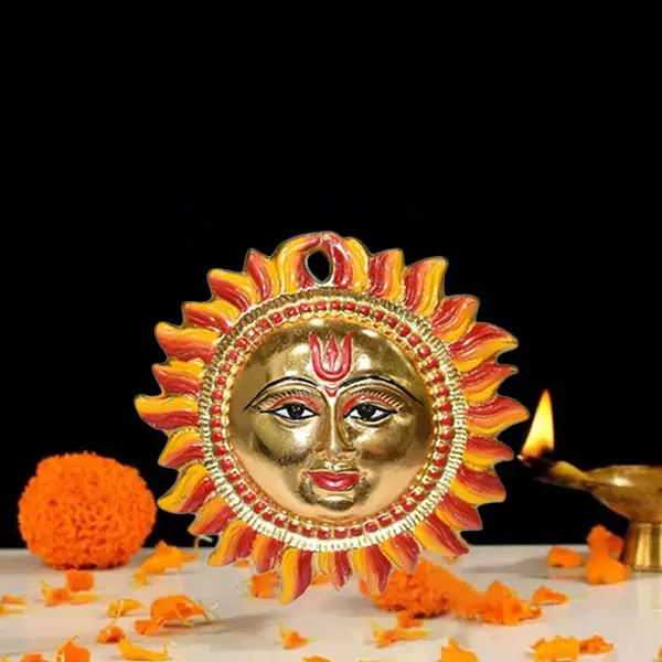 Brass Surya Face