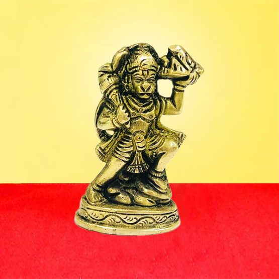 Brass Hanuman Idol, Pital Hanuman Statue, Brass Hanuman Murti