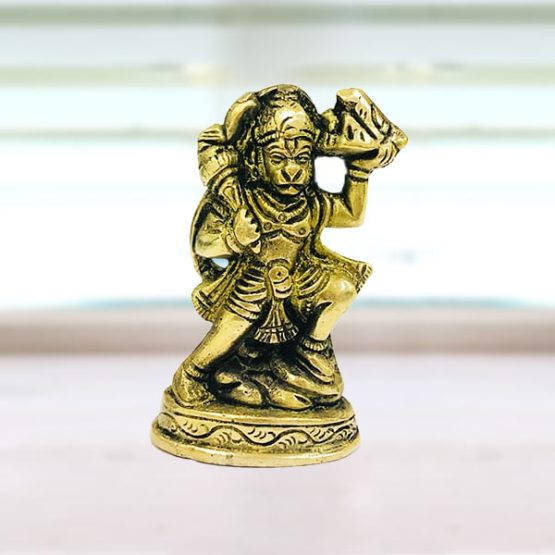 Brass Hanuman Idol, Pital Hanuman Statue, Brass Hanuman Murti