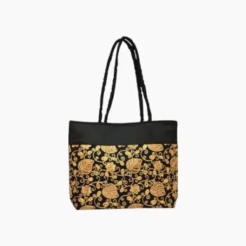 Golden Black Jute Bag (गोल्डन ब्लैक जूट बैग)