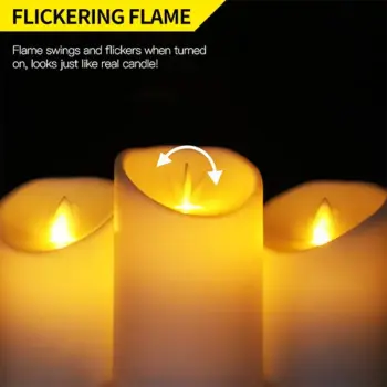 Flickering Yellow Light Candle (लाइट कैंडल)