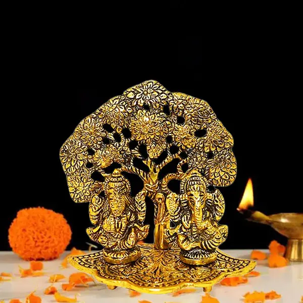 Ganesh Laxmi Brass Statue