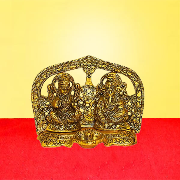 Laxmi Ganesh Pital Statue, Laxmi Ganesh Brass Statue, Laxmi Ganesh Brass Murti