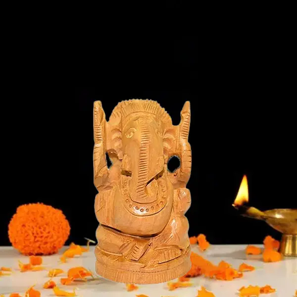 Wooden Ganesha Murti