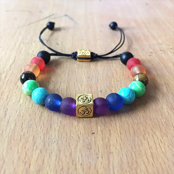 Seven Chakra Om Bracelet