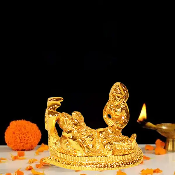 Vishnu Lakshmi Brass Murti