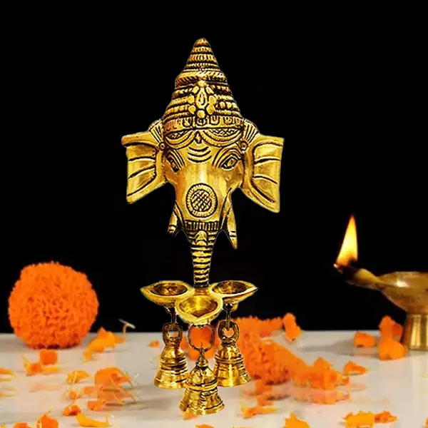 Brass Ganpati Face