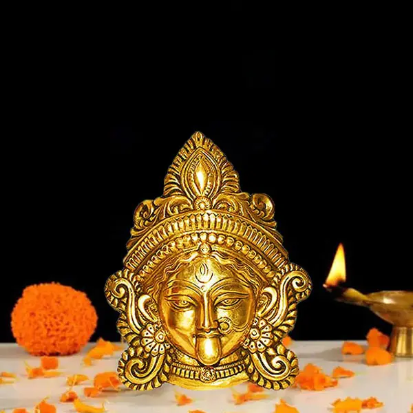 Brass Maa Kali Face