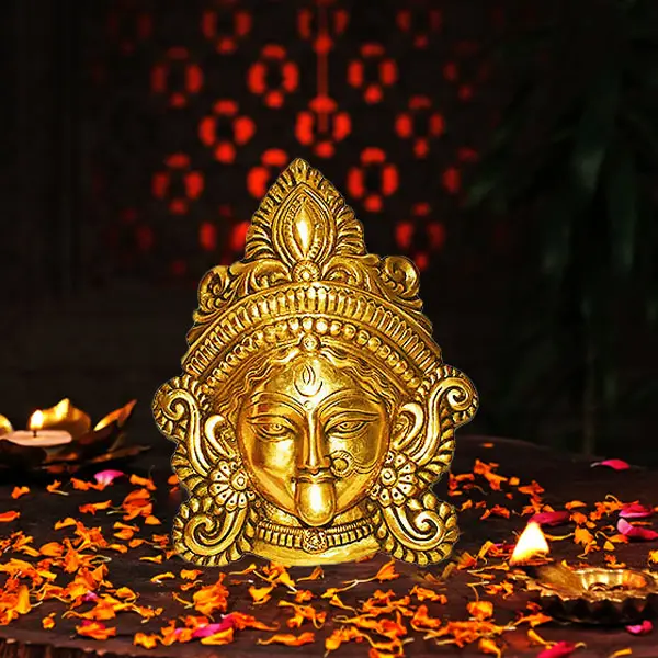 Brass Maa Kali Face