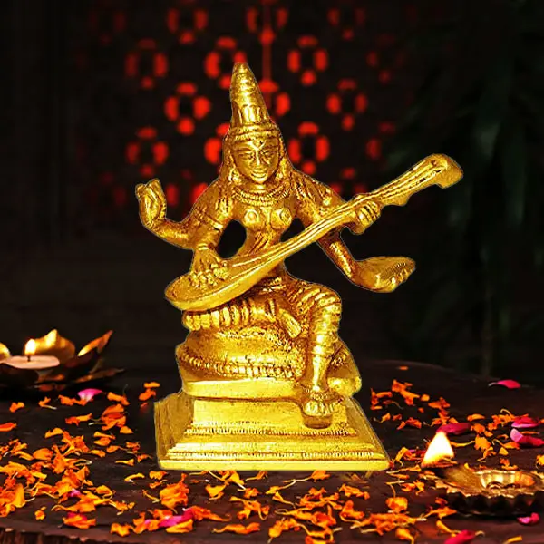 Maa Saraswati Brass Idol