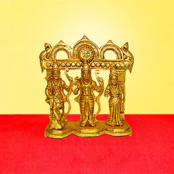 Ram Parivar Brass Idol, Ram Darbar Pital Statue, Ram Darbar Pital Murti