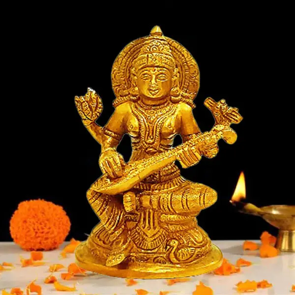 Saraswati Idol Brass