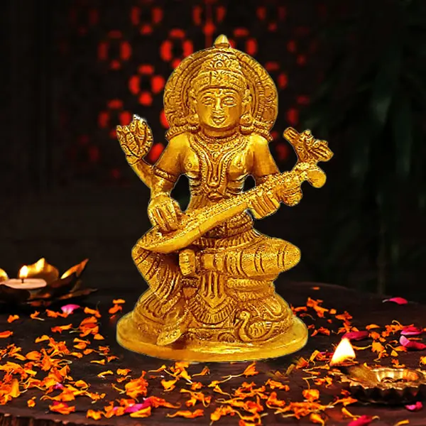 Saraswati Idol Brass