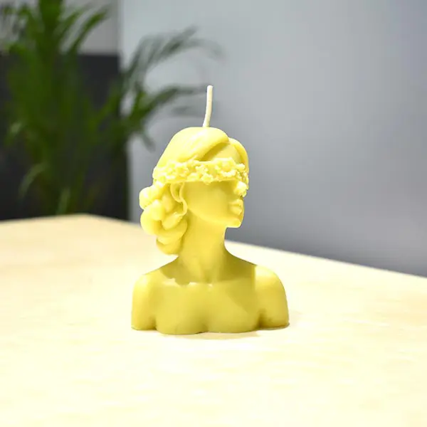 Blind Folded Lady Candle