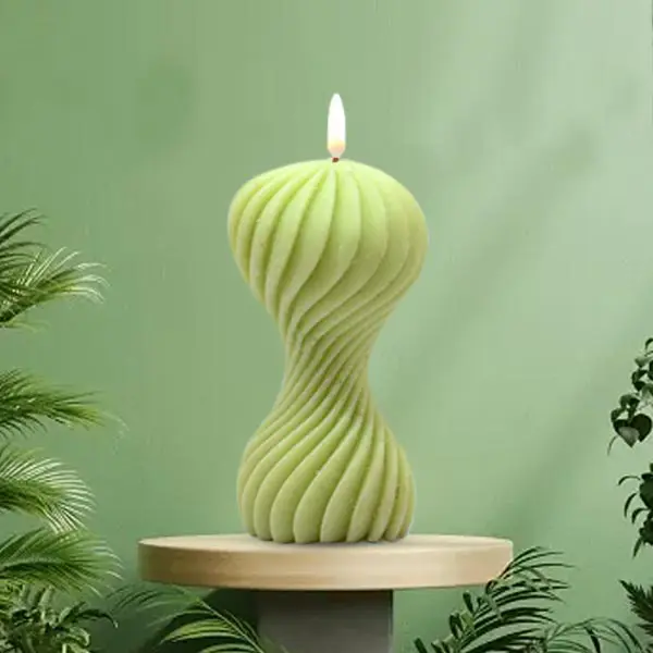 Round Wave Twirl Candle