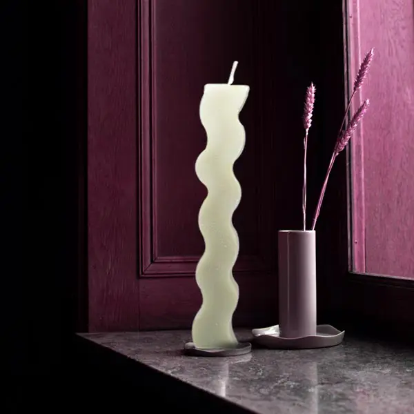 Wave Pillar Candle